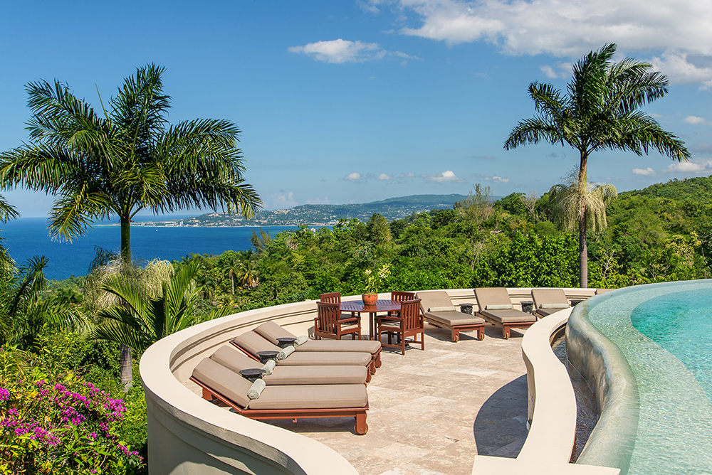 Pool Sundeck with view of Montego Bay